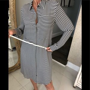 Theory silk, long sleeve shirt dress size 10